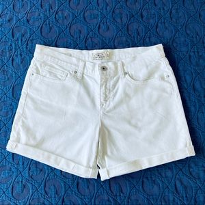Lucky Brand White Denim Rollup Shorts Size 8/29